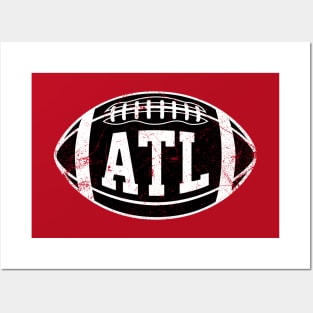 ATL Retro Football - Red Posters and Art